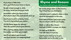 Rhyme and Reason