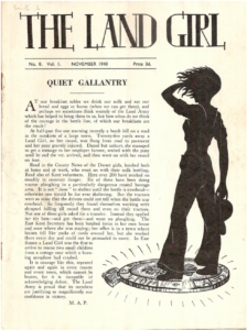 The Land Girl November 1940