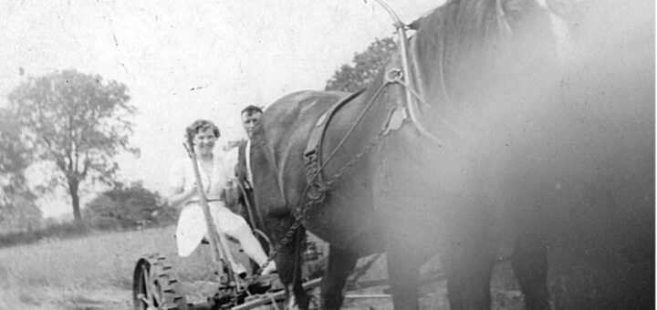 Margaret Adams with farmer